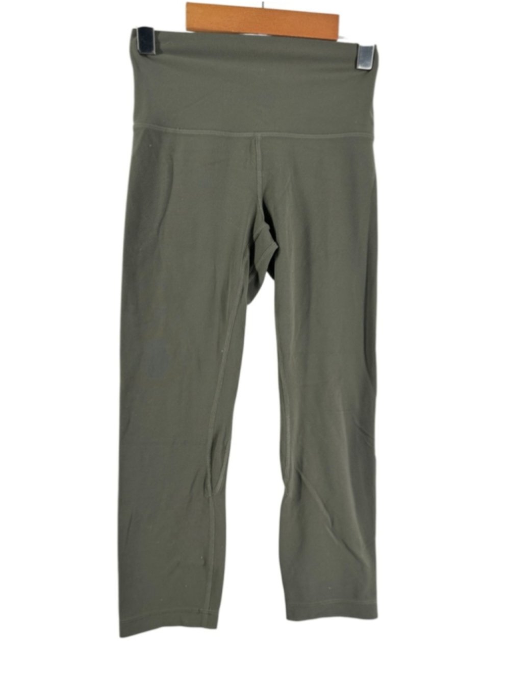 Lululemon Align Crop *21" capri pant leggings gym workout grey sage sz 4